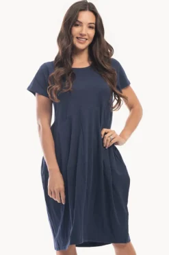 Dresses|Orientique Essentials Bubble Dress Navy