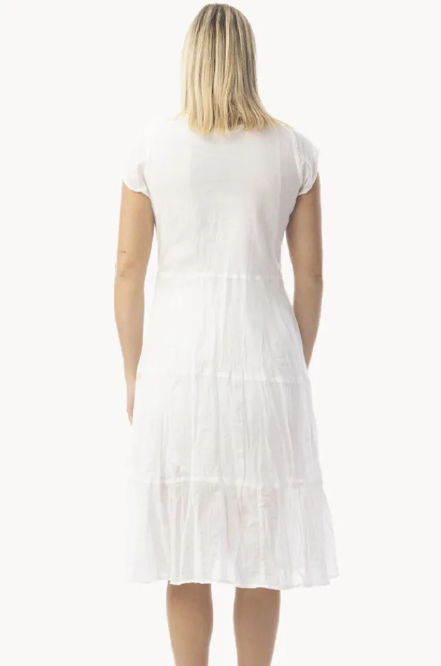 Dresses|Orientique Essentials Cotton Gauze Bias Dress White