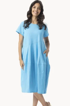 Dresses|Orientique Essentials Knit Bubble Dress Turquoise