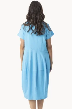 Dresses|Orientique Essentials Knit Bubble Dress Turquoise