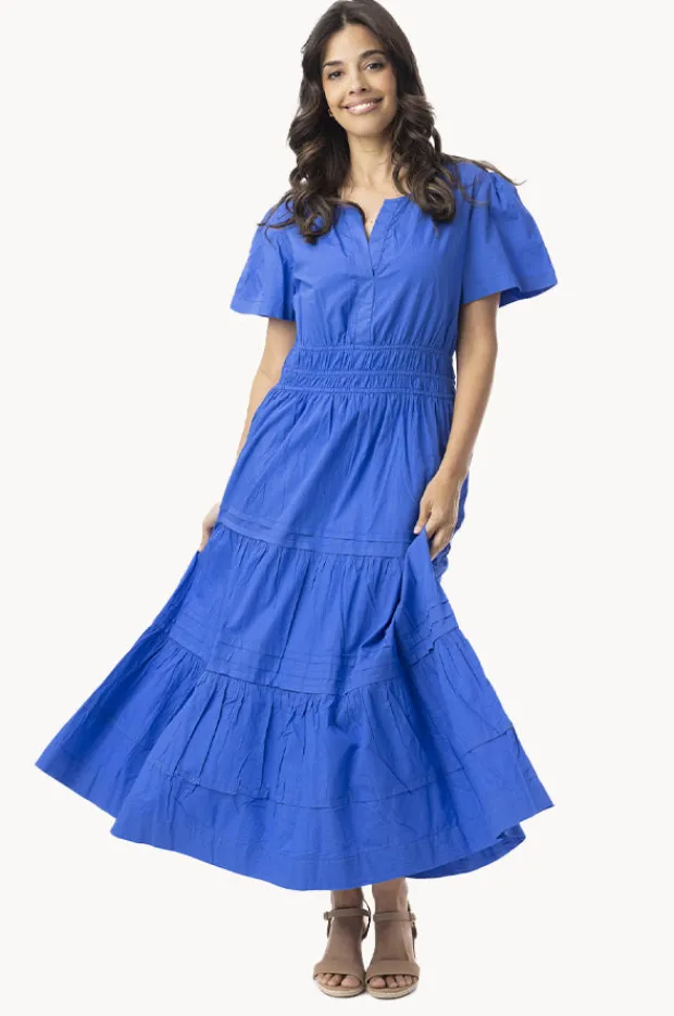 Dresses|Orientique Essentials Poplin Maxi Dress Blue