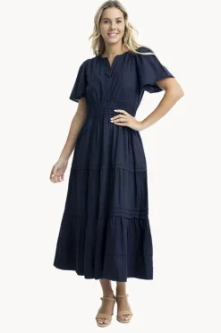 Dresses|Orientique Essentials Poplin Maxi Dress Navy