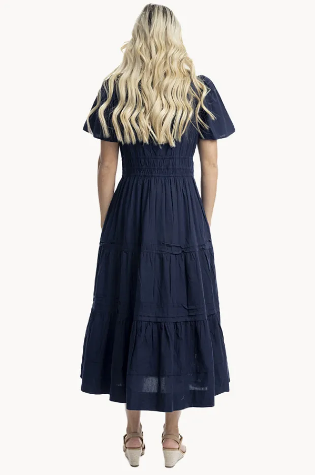 Dresses|Orientique Essentials Poplin Maxi Dress Navy