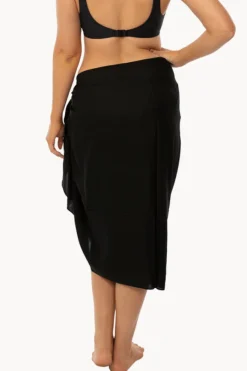 Sarongs|Sundrenched Extra Large Long Sarong BLACK