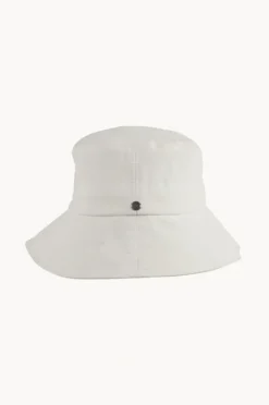 Headwear|Cherry Red Fabric Bucket Hat White
