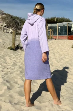 Towel Robes & Ponchos|Towel Robes & Ponchos|Back Beach Co Fade Hooded Towelling Robe L/XL Purple