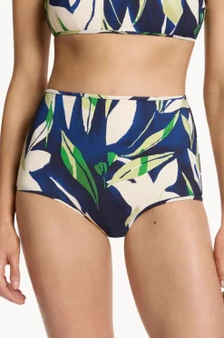 Bottoms|Jets Fauna High Waist Boyleg Ink