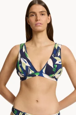 Bikini Tops|Jets Fauna Plunge Top Ink