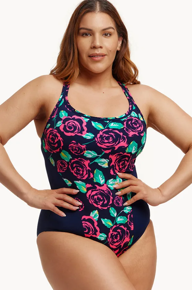 One Pieces|Funkita Feeling Rosy Locked In Lucy One Piece Navy/pink