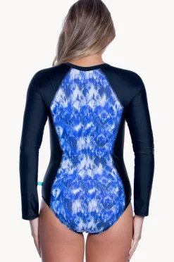 Rashies & Sunsuits|Salty Ink Fiesta Long Sleeve Sunsuit Denim