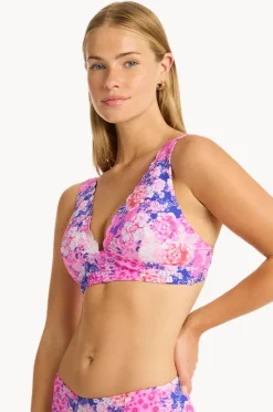 Bikini Tops|Sea Level Fiesta Longline Tri Pink