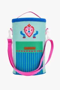 Cooler Bags|Picnic Vibes|Annabel Trends Fiesta Picnic Barrel Cooler Bag Pink/blue
