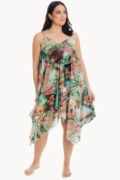 Overswim|Togs Swimwear Fiji Mesh Dress Green/multi