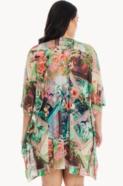 Overswim|Togs Swimwear Fiji Mesh Kaftan Green/multi