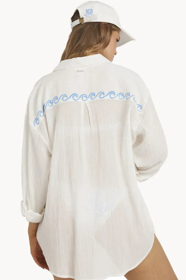 Tops|Billabong Find Me Here Button Down Shirt Salt Crystal