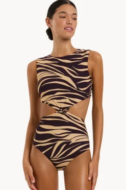 One Pieces|Jets Fine Lines Twist Tank One Piece Port