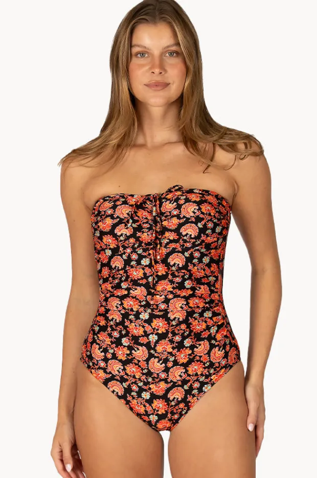 One Pieces|Baku Flamenco Bandeau One Piece Black