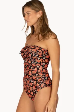 One Pieces|Baku Flamenco Bandeau One Piece Black