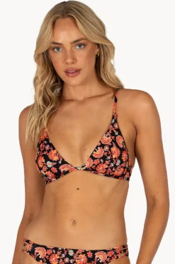 Bikini Tops|Baku Flamenco Longline Fixed Tri BLACK