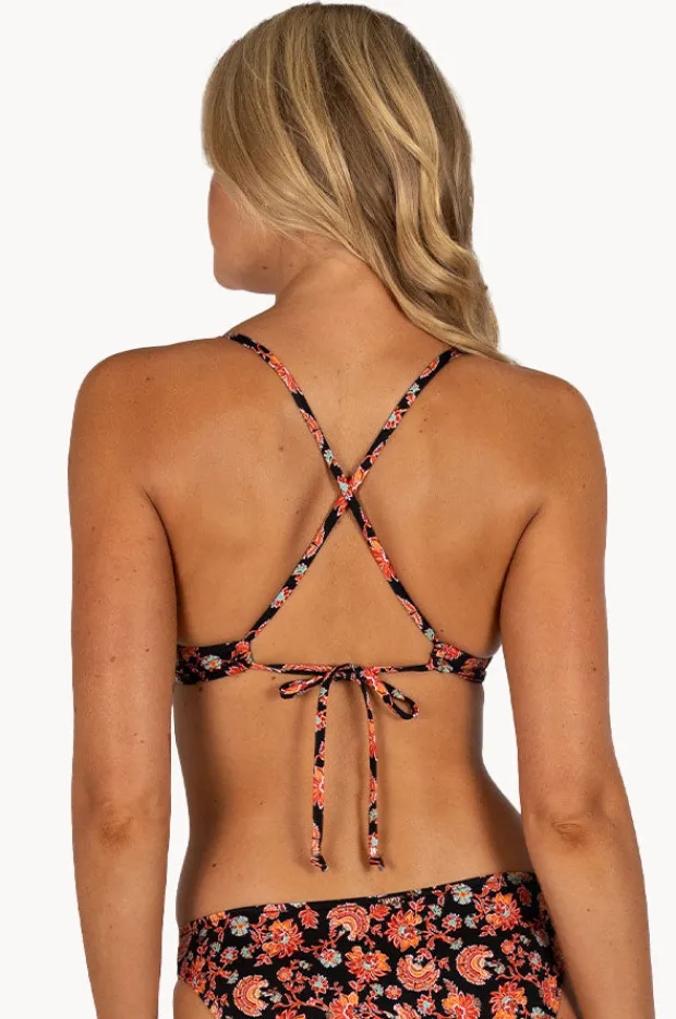 Bikini Tops|Baku Flamenco Longline Fixed Tri BLACK