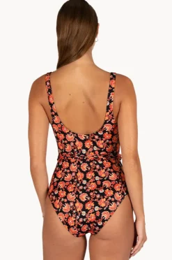 One Pieces|Baku Flamenco Square Neck One Piece Black