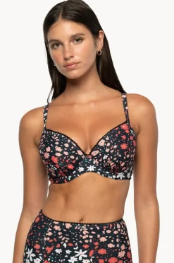 Bikini Tops|Nip Tuck Fleur Fiesta Isla DD/E Cup Bra Black