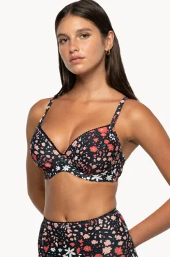 Bikini Tops|Nip Tuck Fleur Fiesta Isla DD/E Cup Bra Black