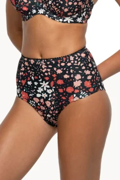Bottoms|Nip Tuck Fleur Fiesta Marilyn High Waist Pant Black