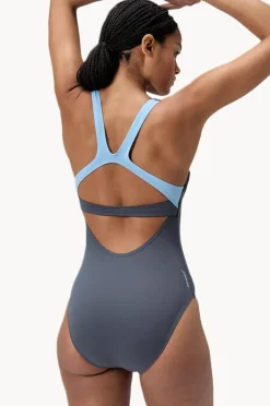 One Pieces|Speedo Flex Band One Piece Grey