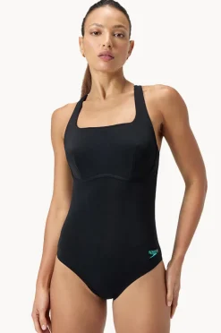 One Pieces|Speedo Flex Band One Piece BLACK
