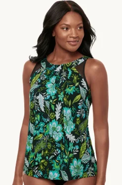 Tankini Tops|Miraclesuit Florica Ursula Tankini Separate Black/Green