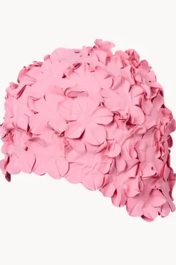 Swim Caps|3p Flower Rubber Swim Cap Pale pink