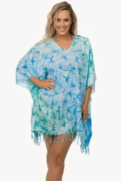 Overswim|Sundrenched Fluro Dye V Neck Cover Up Green