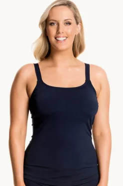 Tankini Tops|Funkita Form Still Scoop Neck Tankini Separate Navy