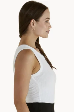 Tops|Betty Basics Francis Rib Tank White