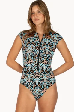 Rashies & Sunsuits|Baku Free Spirit Zip Front Sunsuit Black