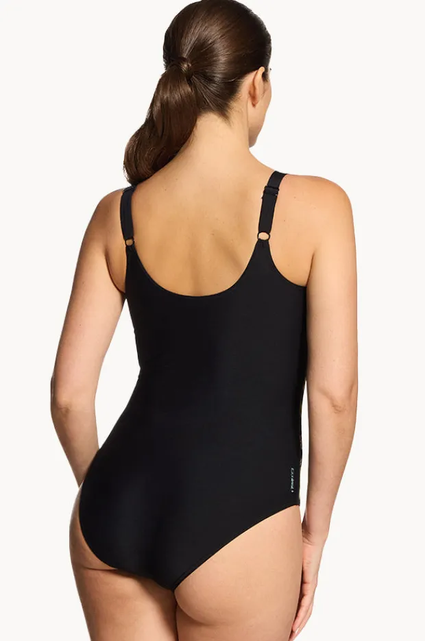 One Pieces|Zoggs Freesia Adjustable Scoopback One Piece Black/multi