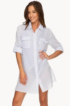 Overswim|Jantzen Fresh Button Through Shirt Blue