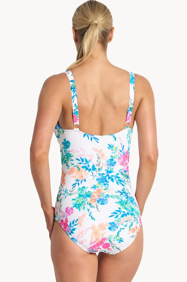 One Pieces|Jantzen Fresia F/G Cup Multi Ruched One Piece White