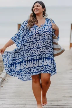 Overswim|Capriosca Full Moon Kaftan Blue