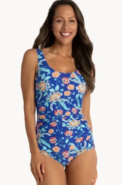 One Pieces|Jantzen Gemini Pintuck One Piece Elec Blue