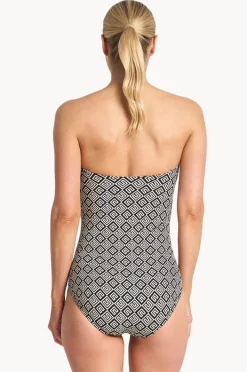 One Pieces|Jantzen Geneva Bar Bandeau One Piece Black