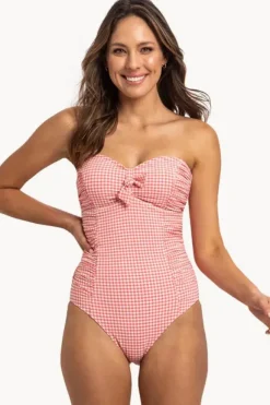 One Pieces|Sunseeker Gidget Ruched Bandeau One Piece Pink