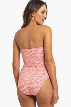 One Pieces|Sunseeker Gidget Ruched Bandeau One Piece Pink