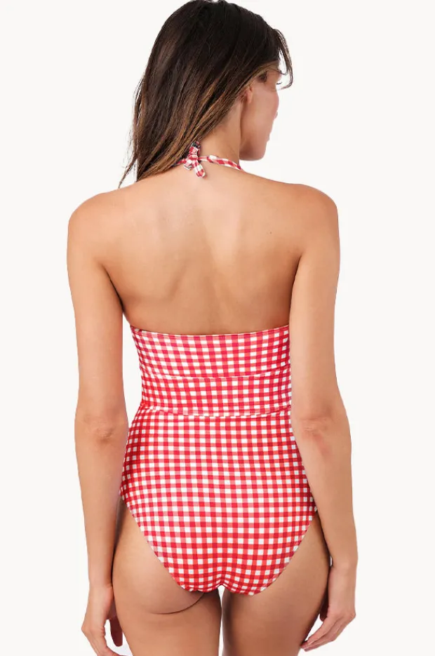 One Pieces|Une Piece Gingham Bustier Balconette One Piece Red