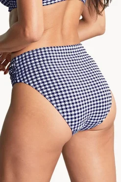 Bottoms|Panache Gingham Midi Brief Navy/White
