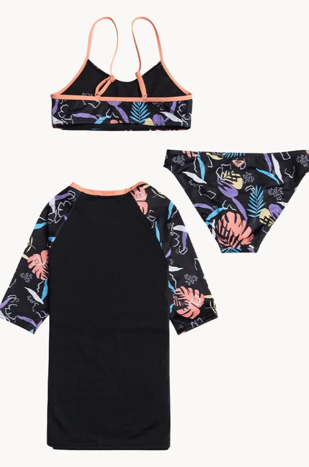 Rashies & Sunsuits|Roxy Girls Active 3 Piece Set Black/Multi