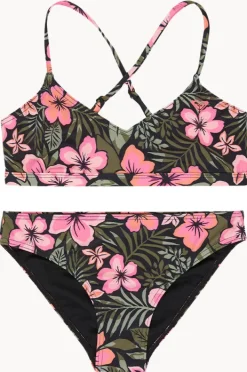 Rashies & Sunsuits|Roxy Girls Active Floral 3 Piece Set Black/Pink