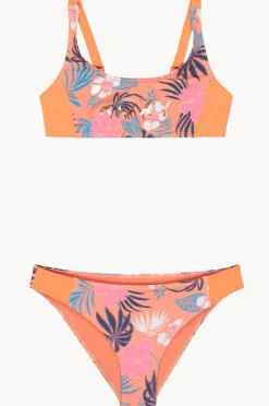 Bikini Sets|Roxy Girls Active Floral Bralette Set Coral