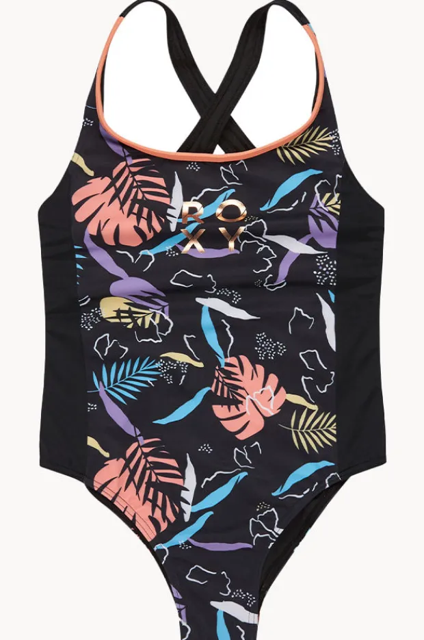 One Pieces|Roxy Girls Active One Piece Black/Multi